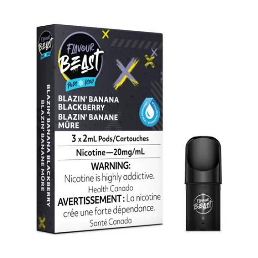 Flavour Beast Blazin' Banana Blackberry Iced Pods (20mg/mL)