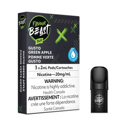 Flavour Beast Gusto Green Apple Pods (20mg/mL)