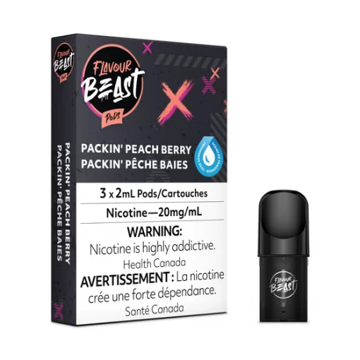 Flavour Beast Packin' Peach Berry (Pop'n Peach Berry) Pods (20mg/mL)