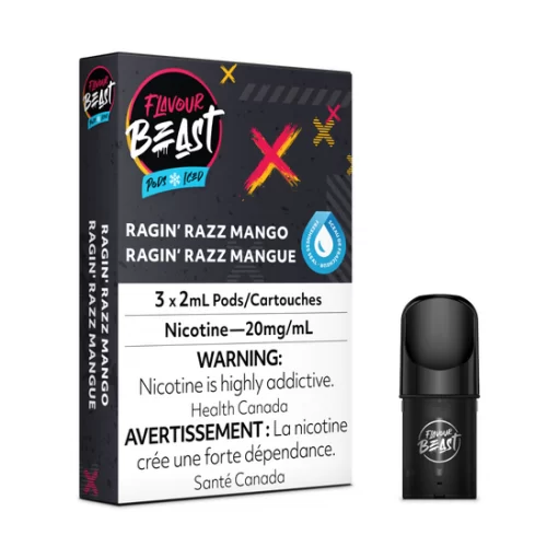 Flavour Beast Ragin' Razz Mango Iced Pods (20mg/mL)