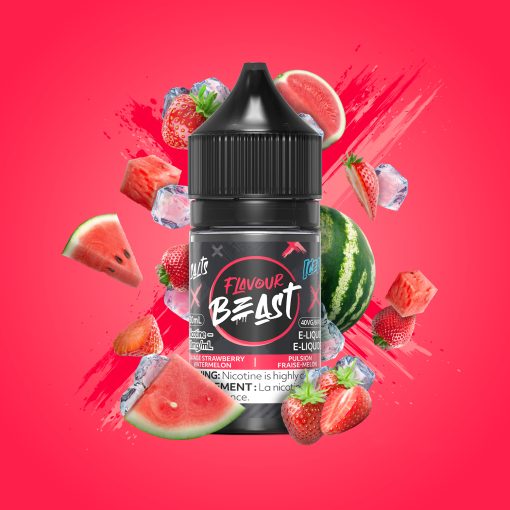 Flavour Beast E-Liquid - Savage Strawberry Watermelon Iced 30mL (20mg/mL)