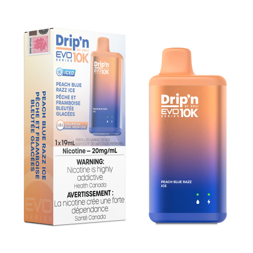 Drip'n EVO 10K - Peach Blue Razz Ice (20mg/mL)