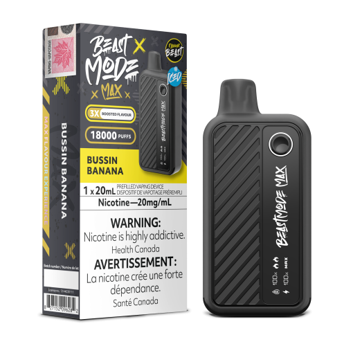 Beast Mode Max 18K Puffs- Bussin Banana Iced (20mg/mL)