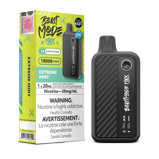 Beast Mode Max 18K Puffs- Extreme Mint Iced (20mg/mL)