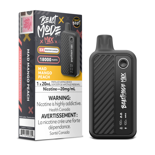 Beast Mode Max 18K Puffs- Mad Mango Peach (20mg/mL)