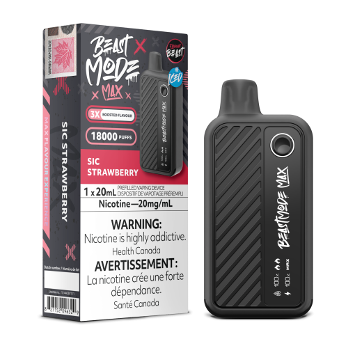 Beast Mode Max 18K Puffs- Sic Strawberry Iced (20mg/mL)