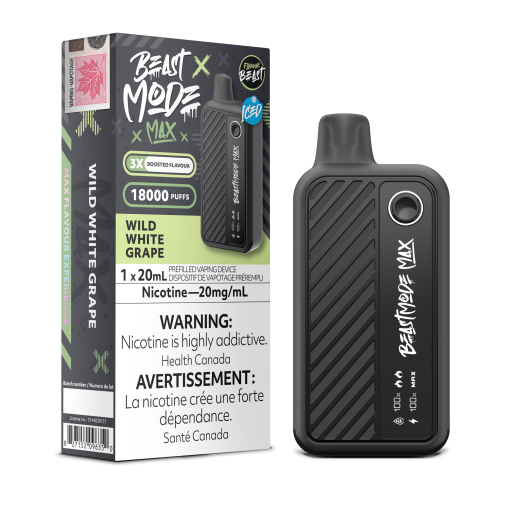 Beast Mode Max 18K Puffs- Wild White Grape Iced (20mg/mL)