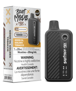 Beast Mode Max 18K Puffs- Good Ol Golden Tobacco (20mg/mL)
