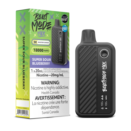 Beast Mode Max 18K Puffs- Super Sour Blueberry (20mg/mL)