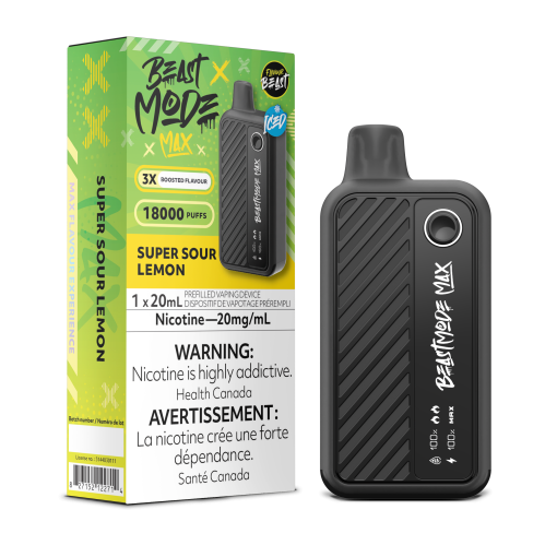 Beast Mode Max 18K Puffs- Super Sour Lemon (20mg/mL)