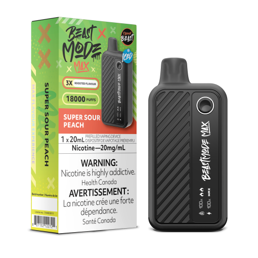 Beast Mode Max 18K Puffs- Super Sour Peach (20mg/mL)