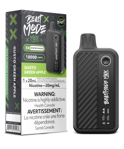 Beast Mode Max 18K Puffs- Gusto Green Apple (20mg/mL)