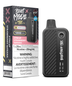 Beast Mode Max 18K Puffs- Str8Up Stawberry Banana (20mg/mL)