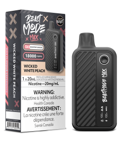 Beast Mode Max 18K Puffs- Wicked White Peach (20mg/mL)
