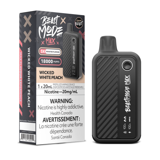 Beast Mode Max 18K Puffs- Wicked White Peach (20mg/mL)