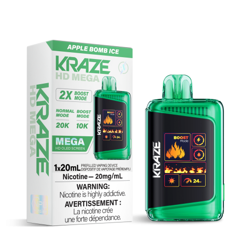 Kraze HD Mega 20K - Apple Bomb Ice