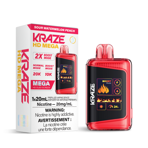 Kraze HD Mega 20K - Sour Watermelon Peach