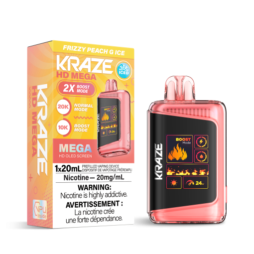 Kraze HD Mega 20K - Frizzy Peach G Ice