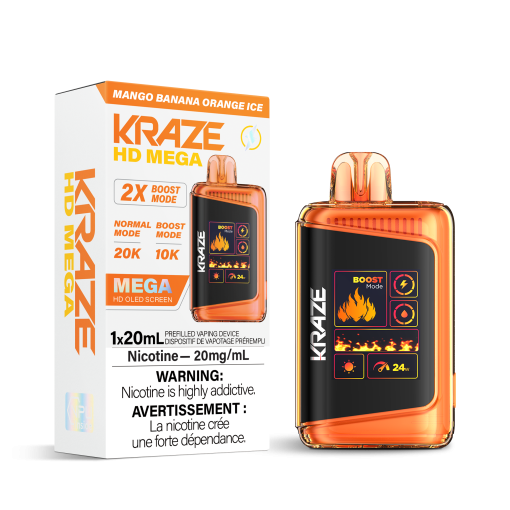 Kraze HD Mega 20K - Mango Banana Orange Ice