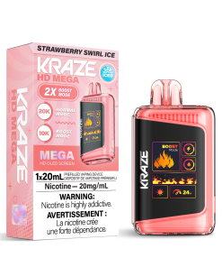 Kraze HD Mega 20K - Strawberry Swirl Ice